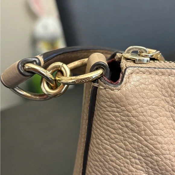 Small Marlon Coach Shoulder Bag Taupe - Picture 9 of 10